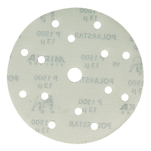 Фото товара "POLARSTAR Шлифовальный диск, полиэсторвая пленка, карбид кремния, 15 отверстий, Р800"