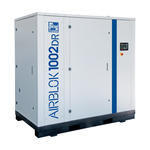 Фото товара "Airblok  1002 DR Компрессор винтовой 12600/10200 л/мин, 8/10 бар, 75 кВт, 1750 кг"