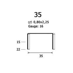 Скоба для гофрокартона 35/22 мм (15/1,5)
