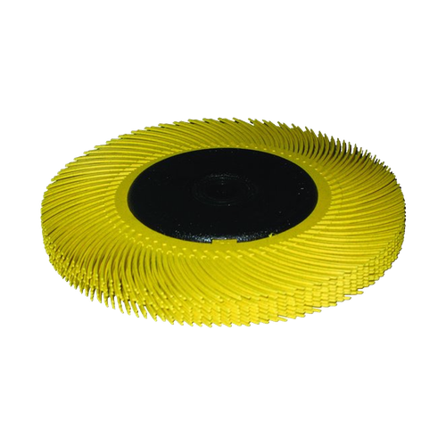Фото товара "60195/33215 Круг Scotch-Brite Bristle BB-ZB тип С с фланцами P80 желтый 150мм - 5 шт/кор"
